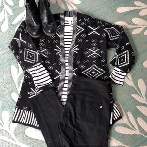 Old Navy Nordic 3/4 sleeve open cardigan
